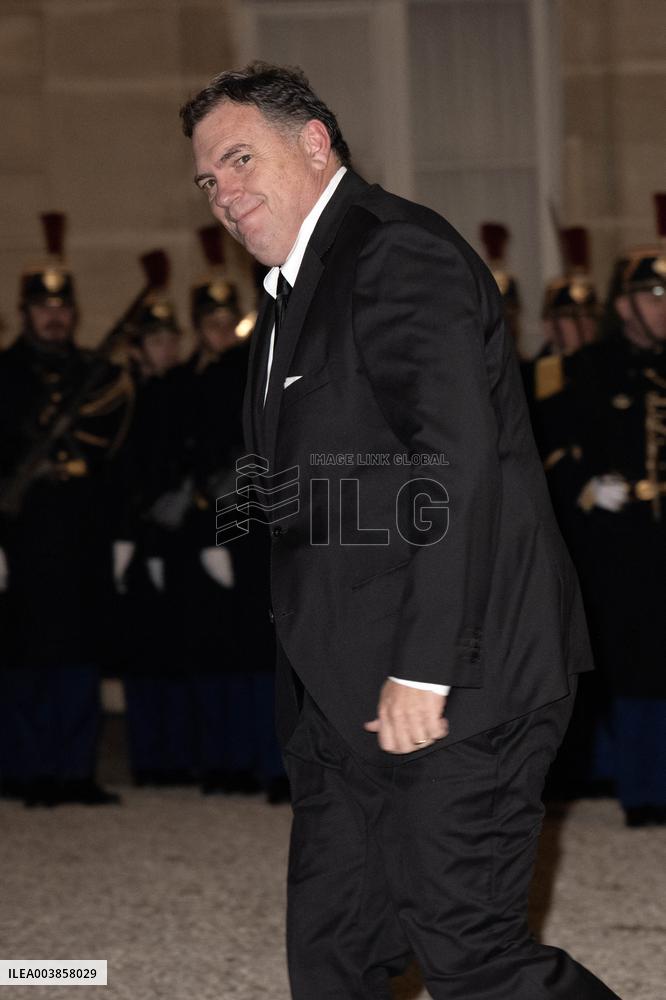 State dinner at the Elysee Palace, Angolan President Joao Lourenco's visit to France - Paris