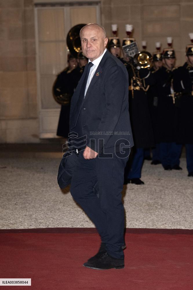 State dinner at the Elysee Palace, Angolan President Joao Lourenco's visit to France - Paris