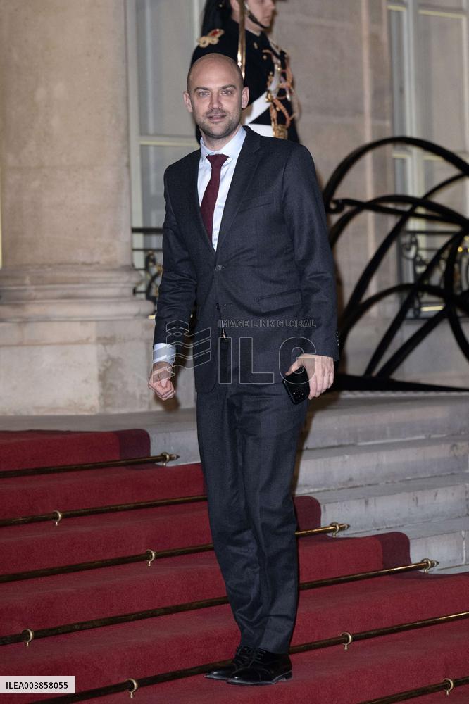 State dinner at the Elysee Palace, Angolan President Joao Lourenco's visit to France - Paris