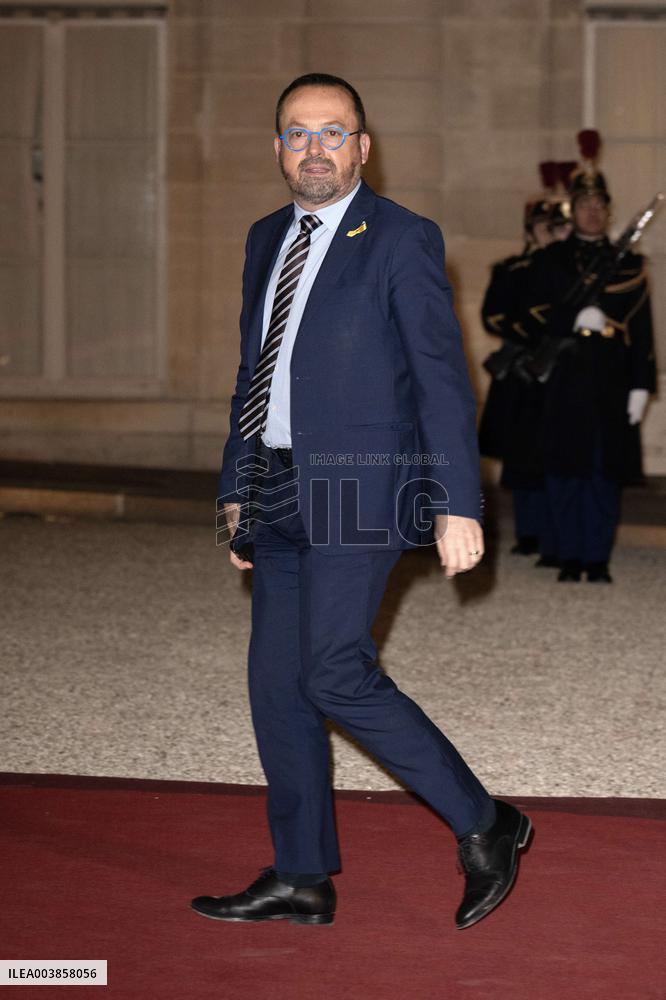 State dinner at the Elysee Palace, Angolan President Joao Lourenco's visit to France - Paris