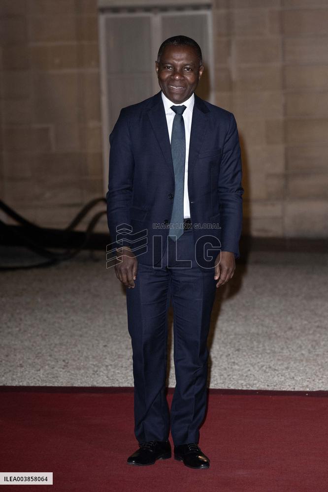 State dinner at the Elysee Palace, Angolan President Joao Lourenco's visit to France - Paris
