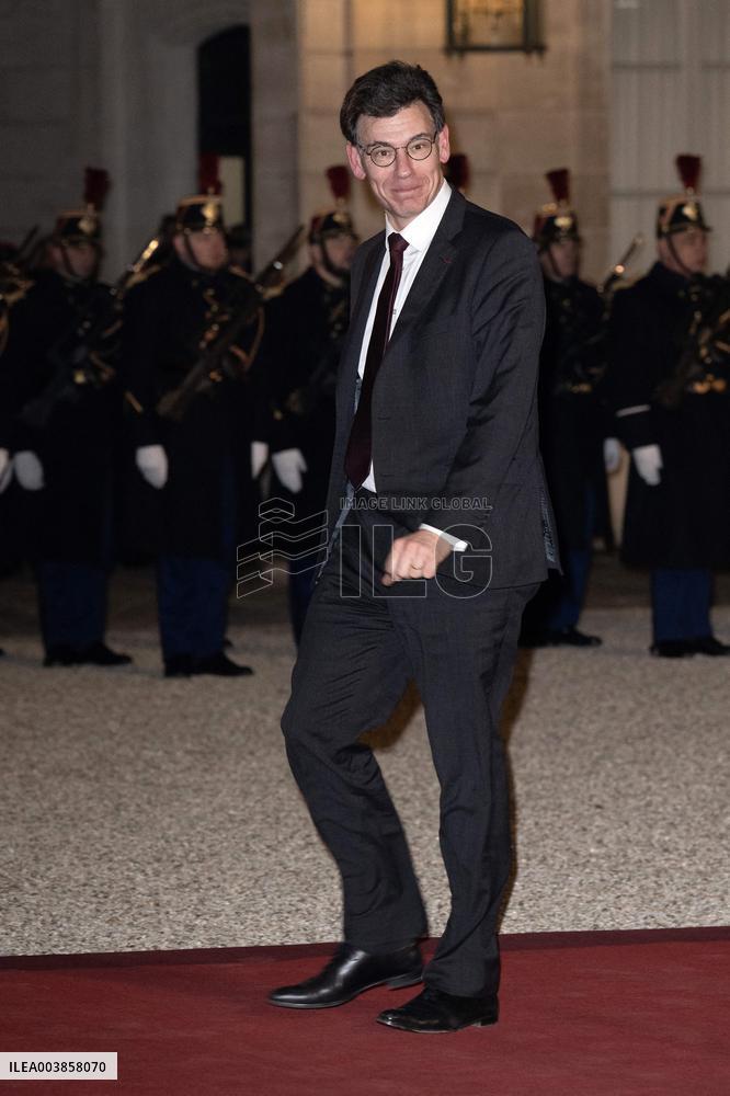 State dinner at the Elysee Palace, Angolan President Joao Lourenco's visit to France - Paris