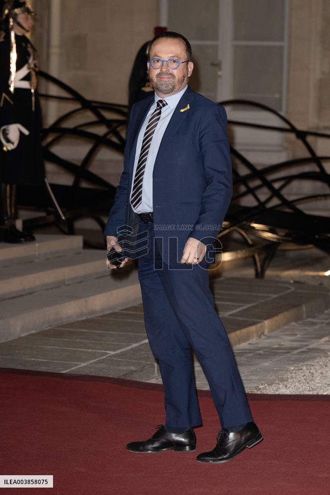 State dinner at the Elysee Palace, Angolan President Joao Lourenco's visit to France - Paris
