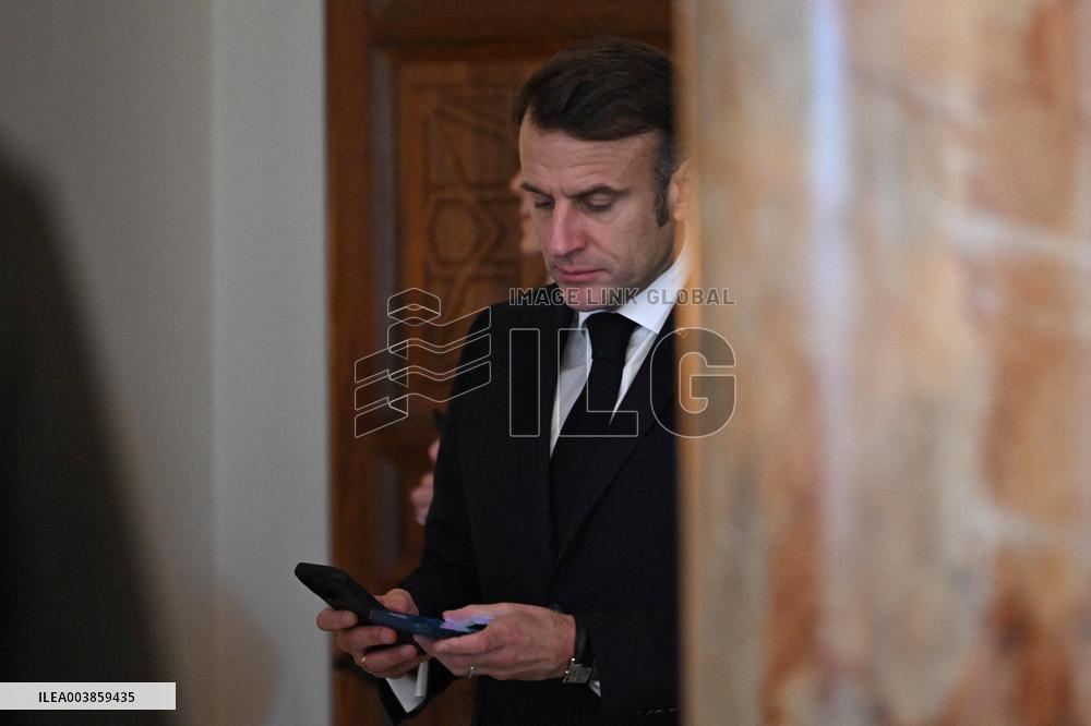 President Macron Meets Major General Fatinet - Beyrouth