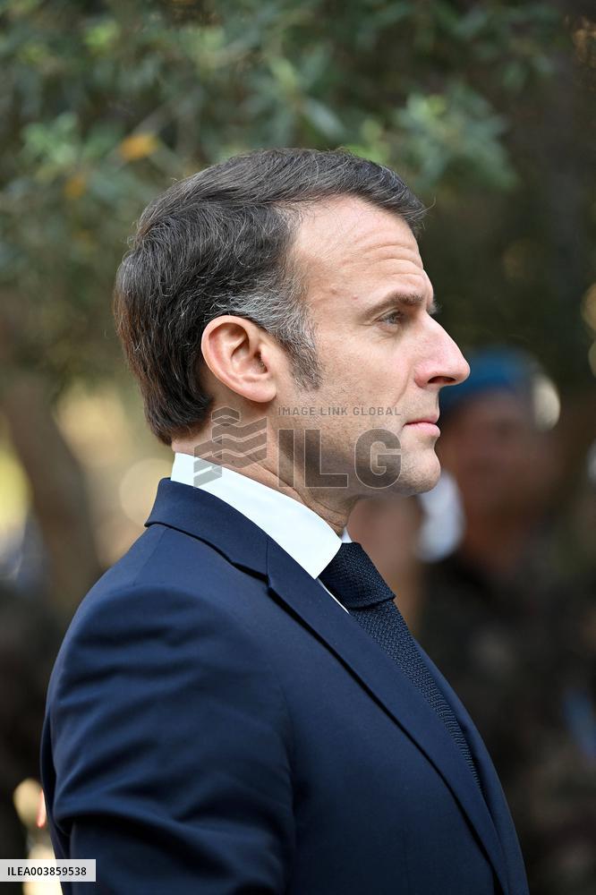 President Macron At  The Unknown Soldier Tomb Ceremony - Beyrouth