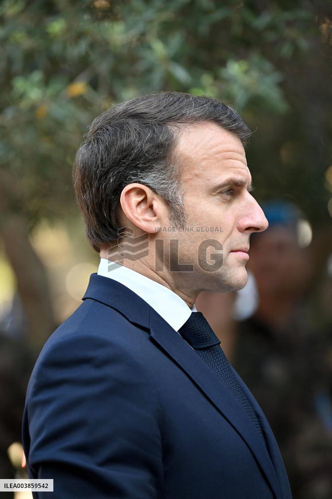 President Macron At  The Unknown Soldier Tomb Ceremony - Beyrouth