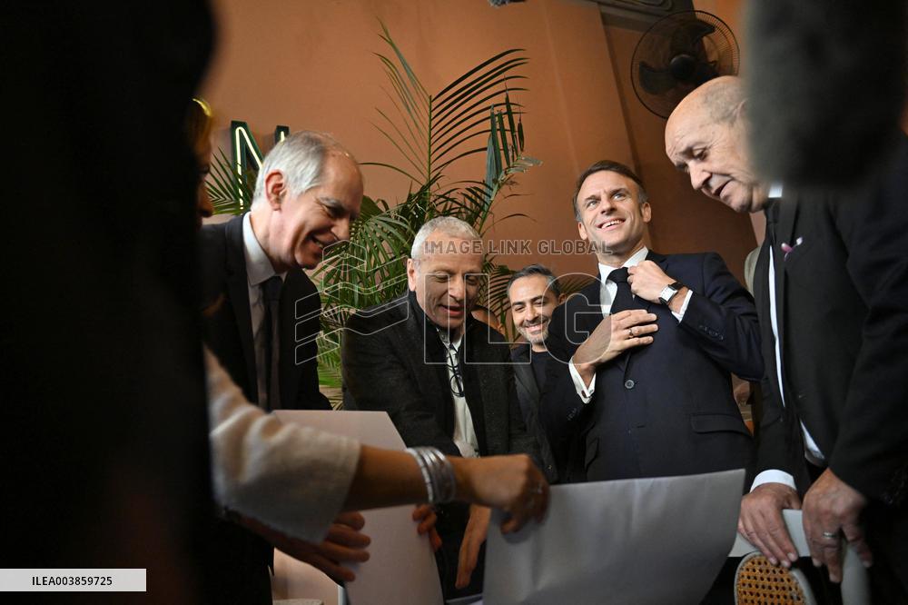 Macron Visits Gemmayze District - Beirut