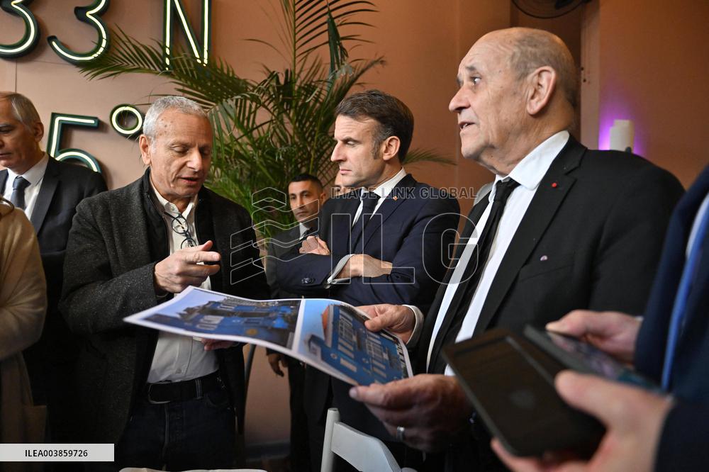 Macron Visits Gemmayze District - Beirut