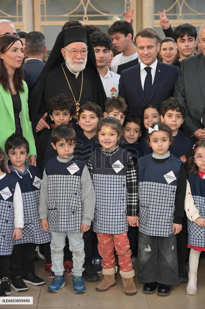 Macron Visits Gemmayze District - Beirut