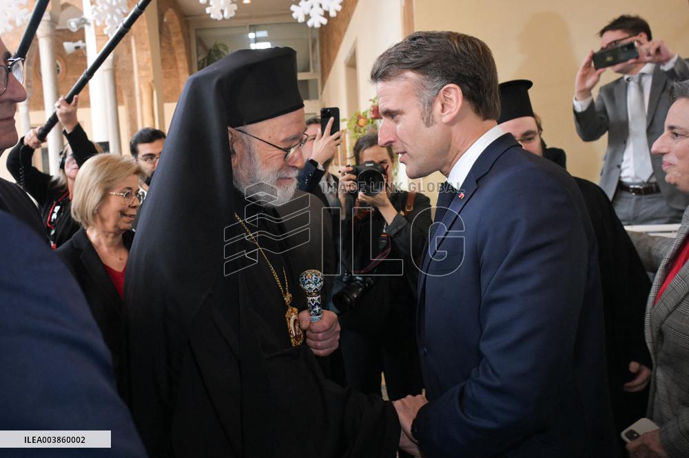 Macron Visits Gemmayze District - Beirut