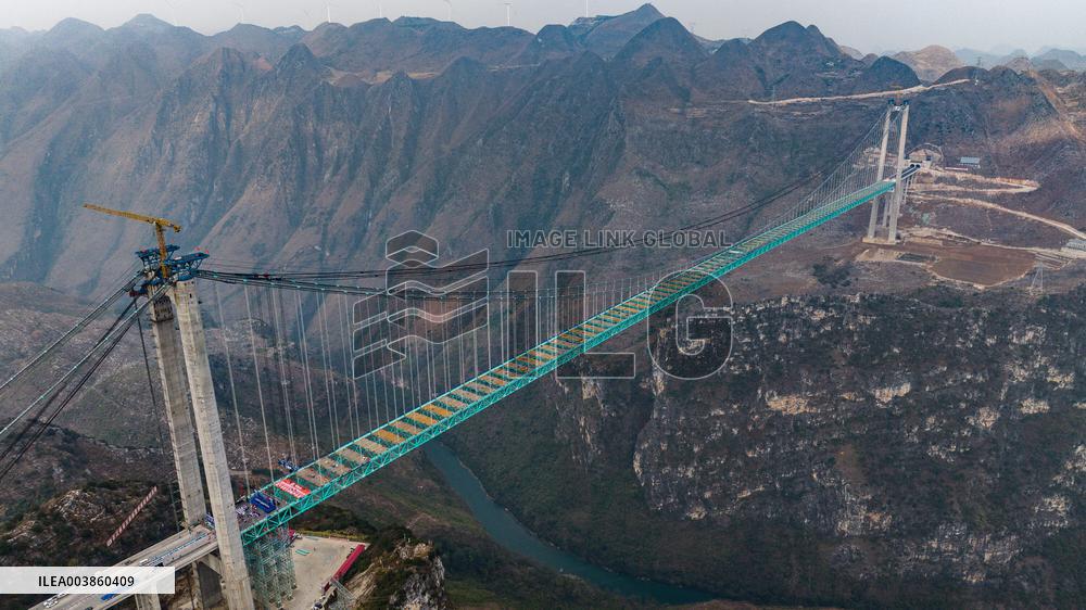 China Completes Main Structure of World's Tallest Bridge