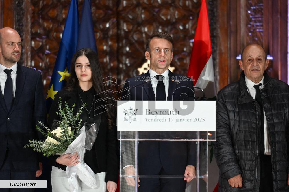 Macron Meets French Community - Beirut