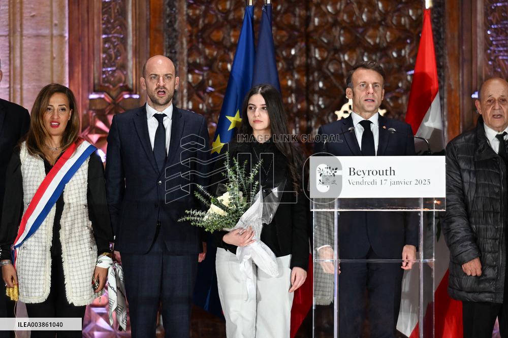 Macron Meets French Community - Beirut