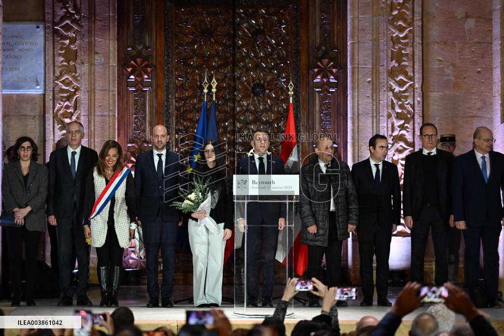 Macron Meets French Community - Beirut