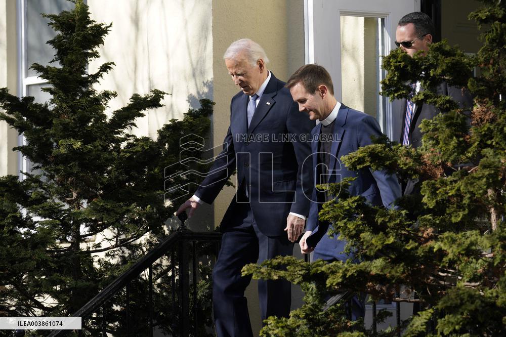 Joe Biden leaves the Church  - Washington