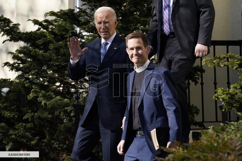 Joe Biden leaves the Church  - Washington