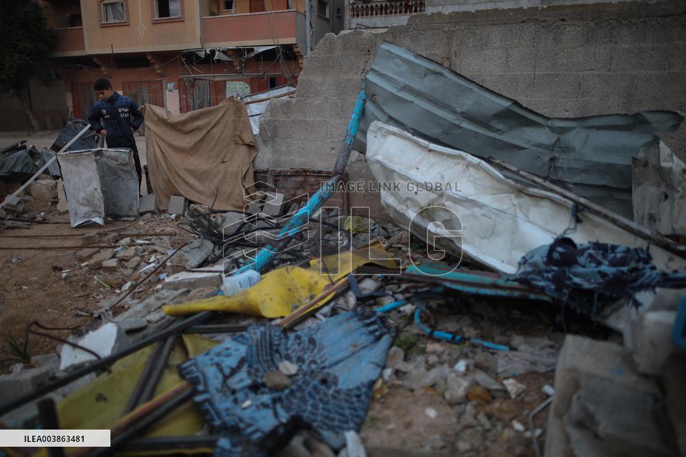 Israeli bombardment in Nuseirat refugee camp - Gaza