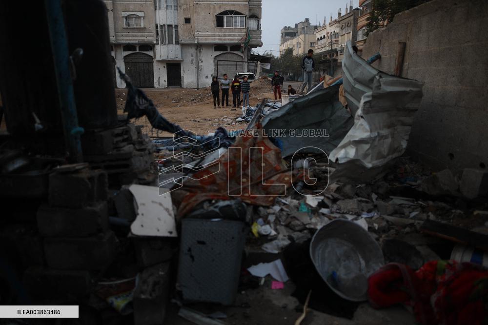 Israeli bombardment in Nuseirat refugee camp - Gaza