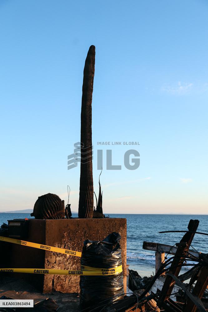 Disaster Areas Of Pacific Palisades After The Wildfire - CA