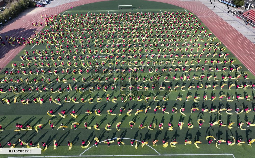 Colorful Ribbon Dragon Dance