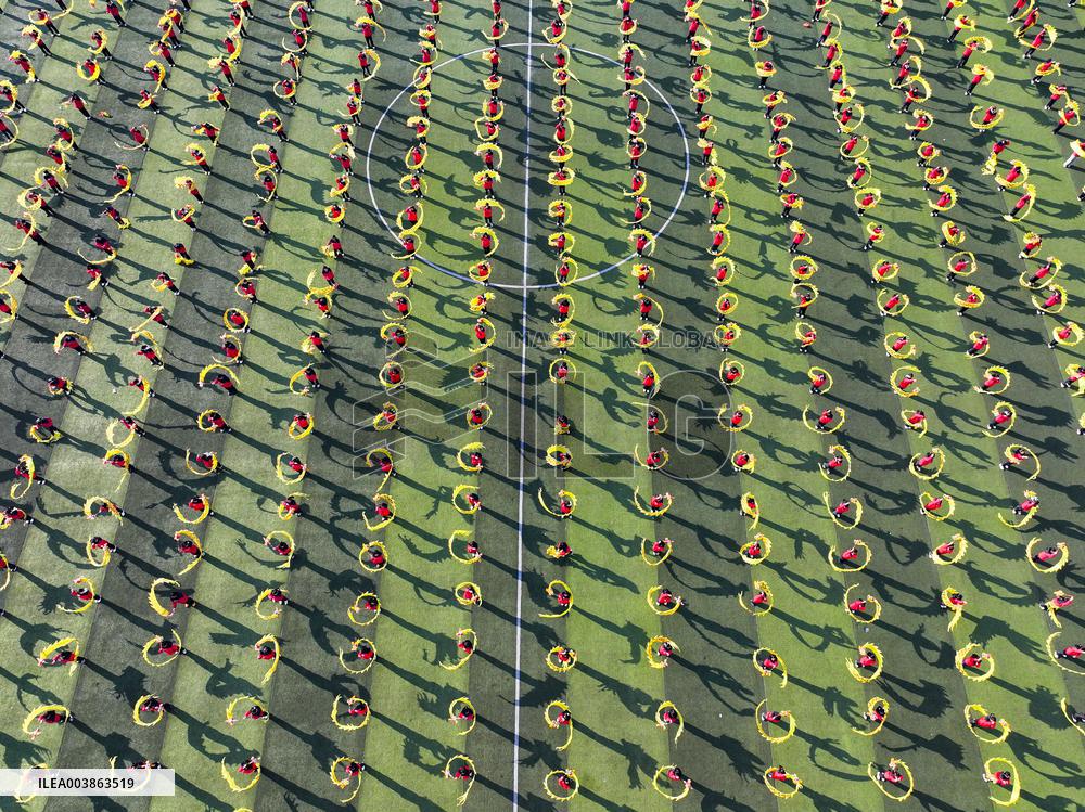 Colorful Ribbon Dragon Dance