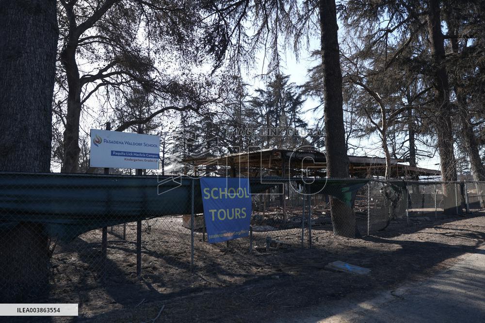 Disaster Areas Of Altadena After The Passage Of Eaton Fire - LA