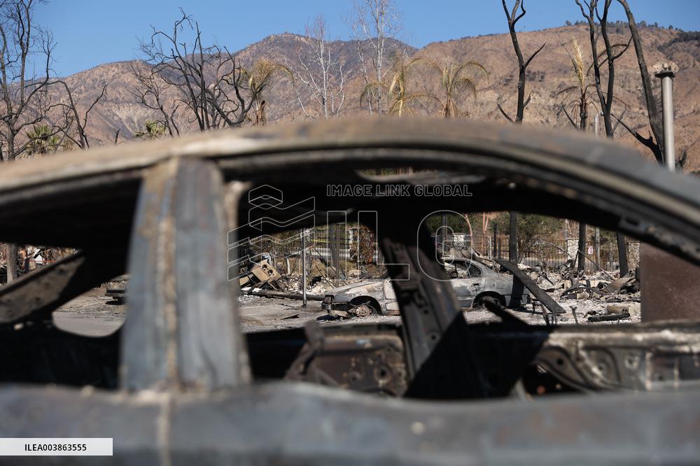 Disaster Areas Of Altadena After The Passage Of Eaton Fire - LA