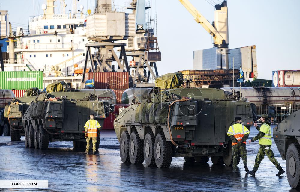 P7 MNB-LVA RIGA - HISTORIC SWEDISH NATO OPERATION STARTED