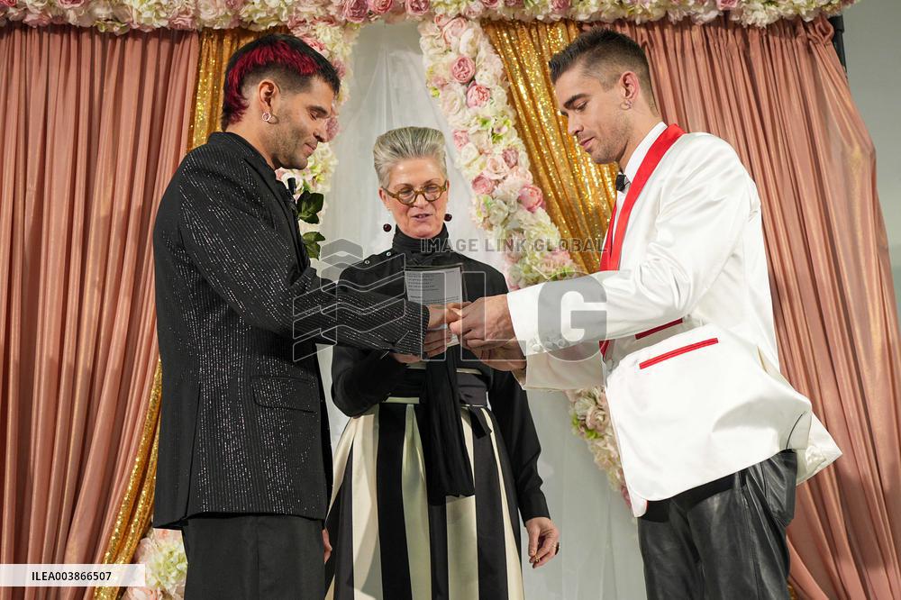 MFW - JordanLuca’s Design Duo Just Got Married At Their Show