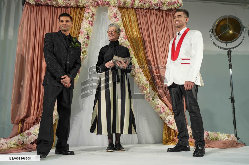 MFW - JordanLuca’s Design Duo Just Got Married At Their Show