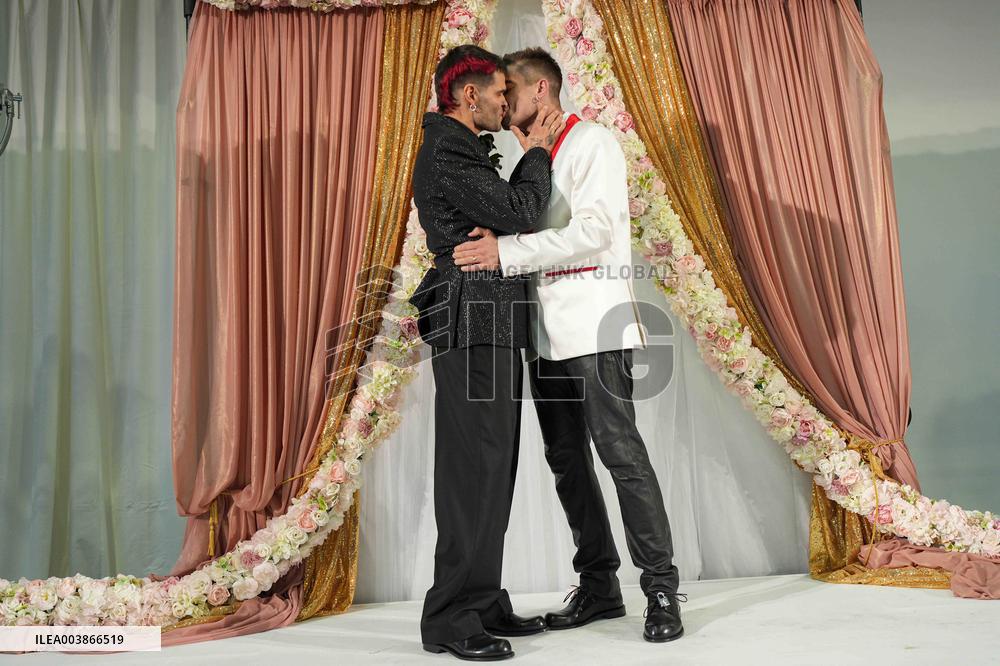 MFW - JordanLuca’s Design Duo Just Got Married At Their Show