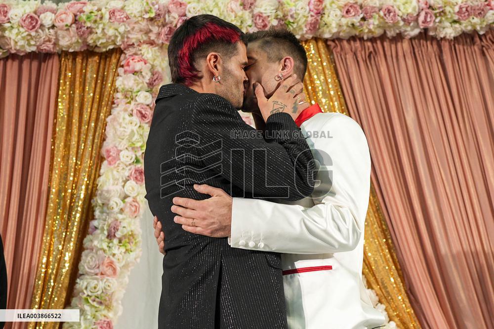 MFW - JordanLuca’s Design Duo Just Got Married At Their Show