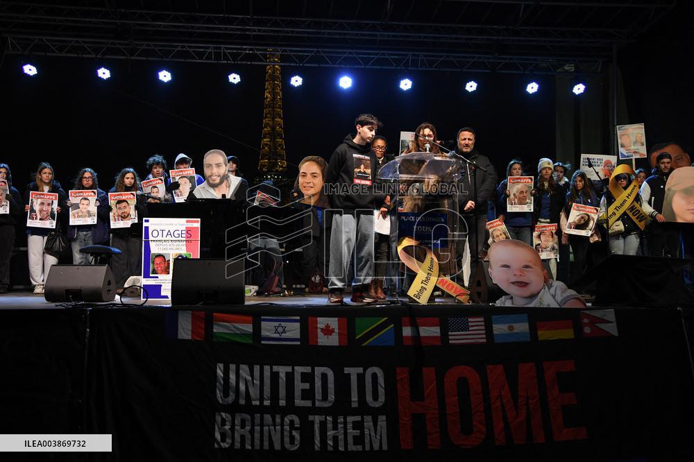 Rally In Support To The Hostages Held By Hamas - Paris