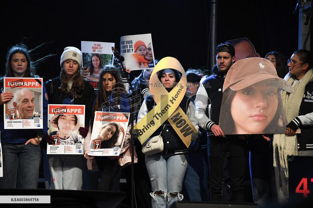 Rally In Support To The Hostages Held By Hamas - Paris