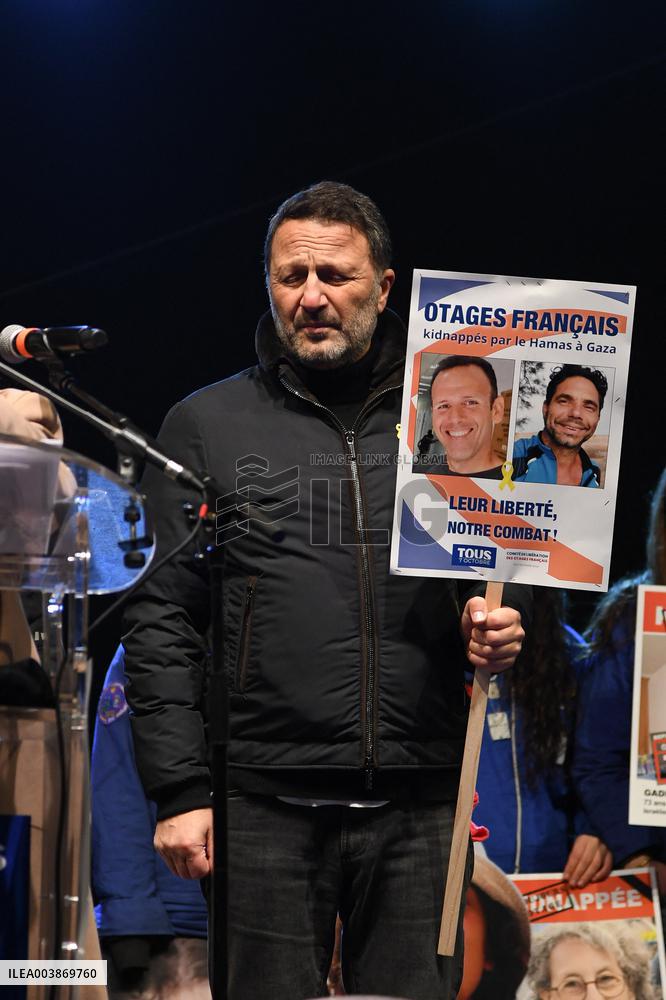 Rally In Support To The Hostages Held By Hamas - Paris