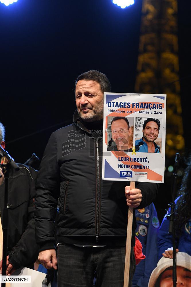 Rally In Support To The Hostages Held By Hamas - Paris