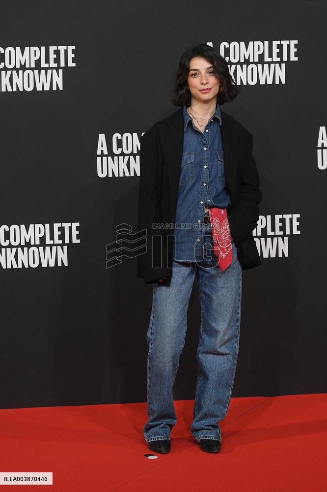 A Complete Unknown Premiere in Rome - Italy