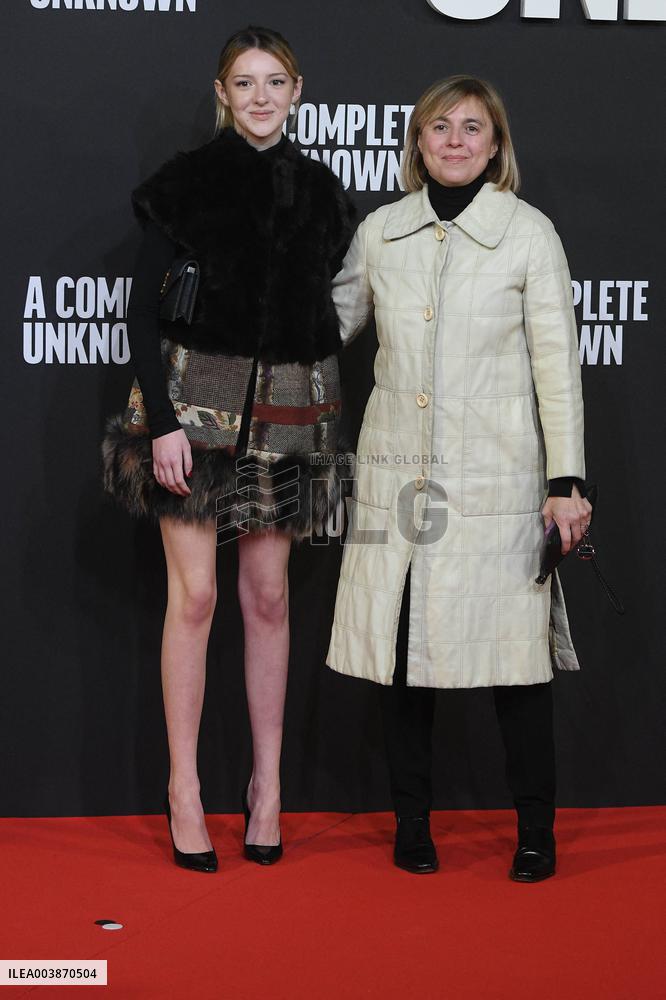 A Complete Unknown Premiere in Rome - Italy