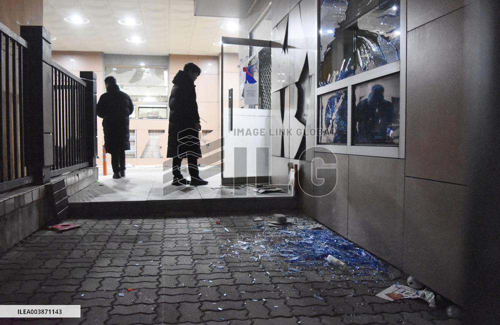 Vandalism by Yoon supporters