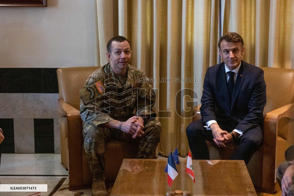 French President Macron Visits Lebanon - Beirut