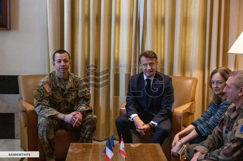 French President Macron Visits Lebanon - Beirut