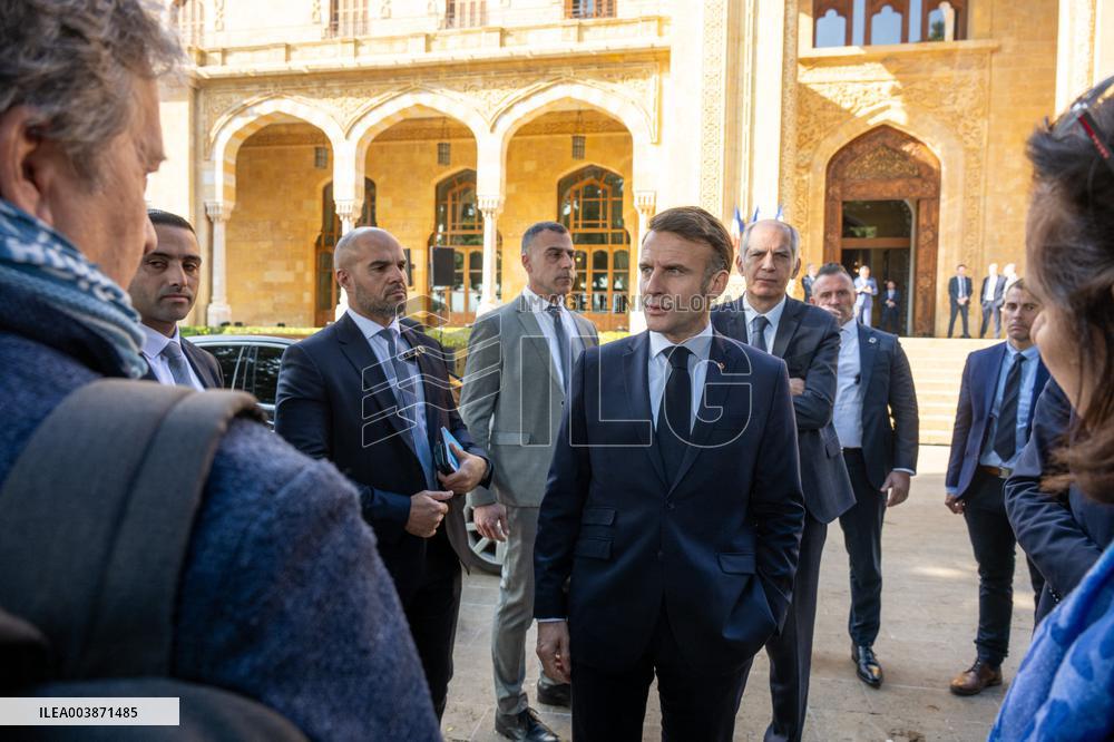 French President Macron Visits Lebanon - Beirut