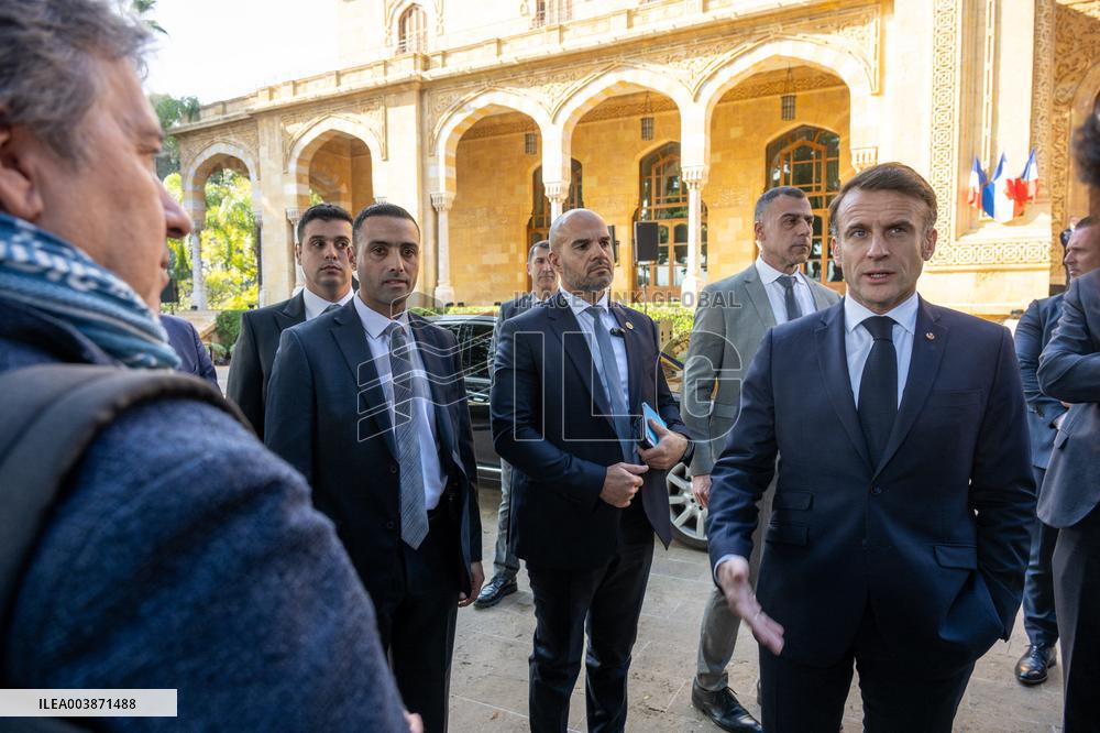 French President Macron Visits Lebanon - Beirut