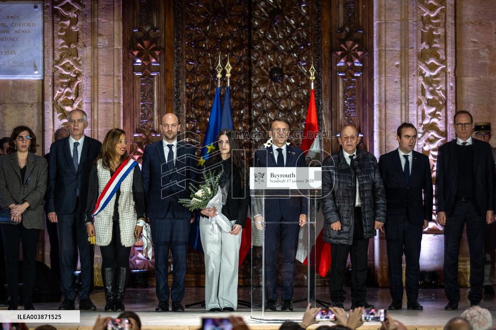 French President Macron Visits Lebanon - Beirut