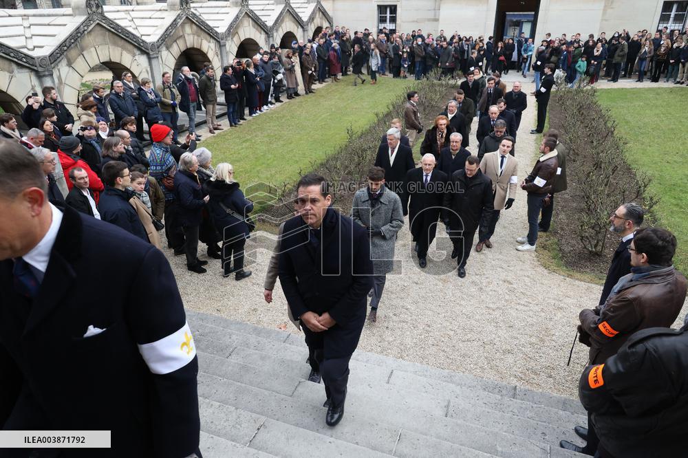 Exclusive - Louis Alphonse Of Bourbon At A Mass In Honor Of Louis Xvi - Paris