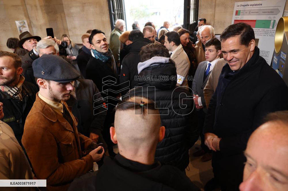 Exclusive - Louis Alphonse Of Bourbon At A Mass In Honor Of Louis Xvi - Paris