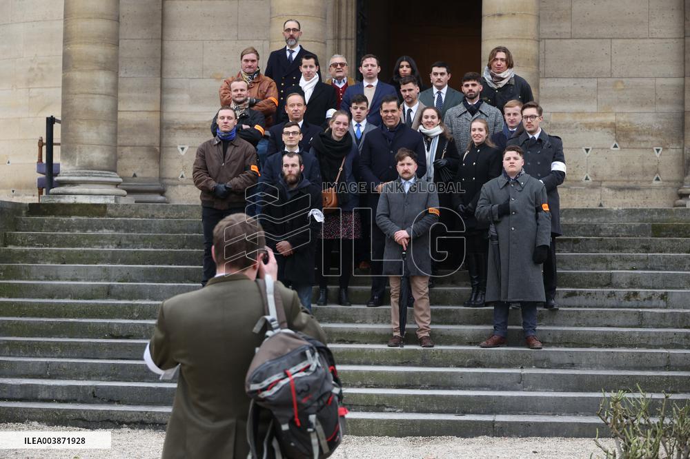 Exclusive - Louis Alphonse Of Bourbon At A Mass In Honor Of Louis Xvi - Paris