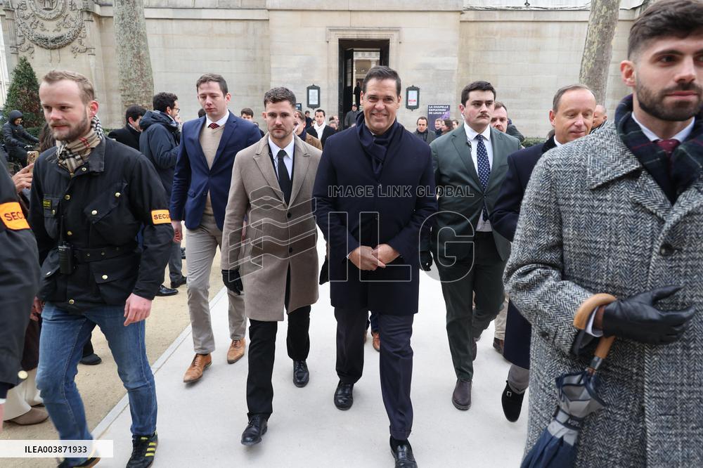 Exclusive - Louis Alphonse Of Bourbon At A Mass In Honor Of Louis Xvi - Paris