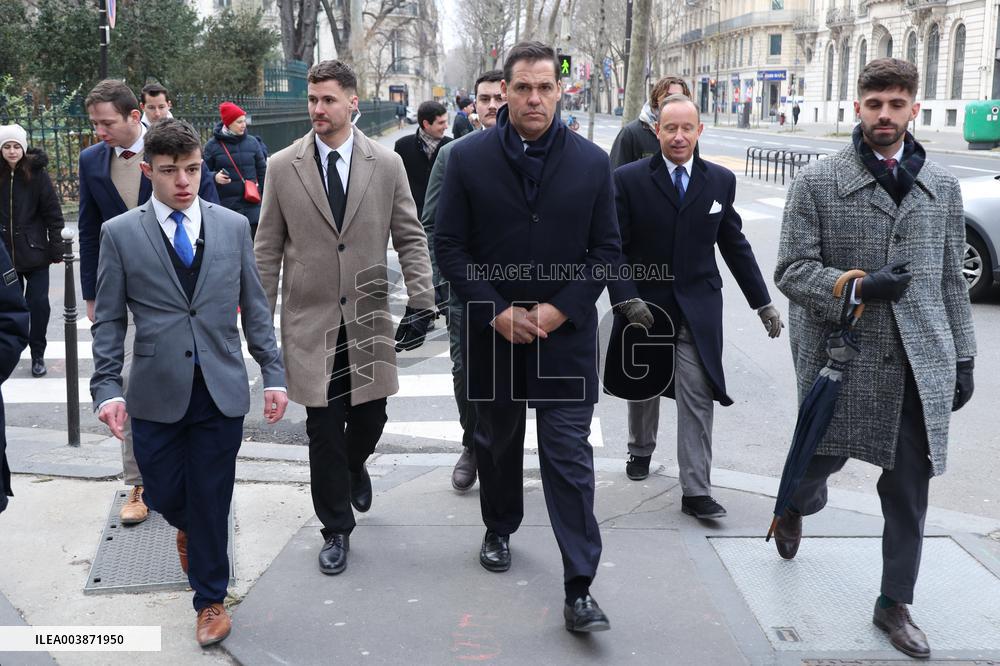 Exclusive - Louis Alphonse Of Bourbon At A Mass In Honor Of Louis Xvi - Paris