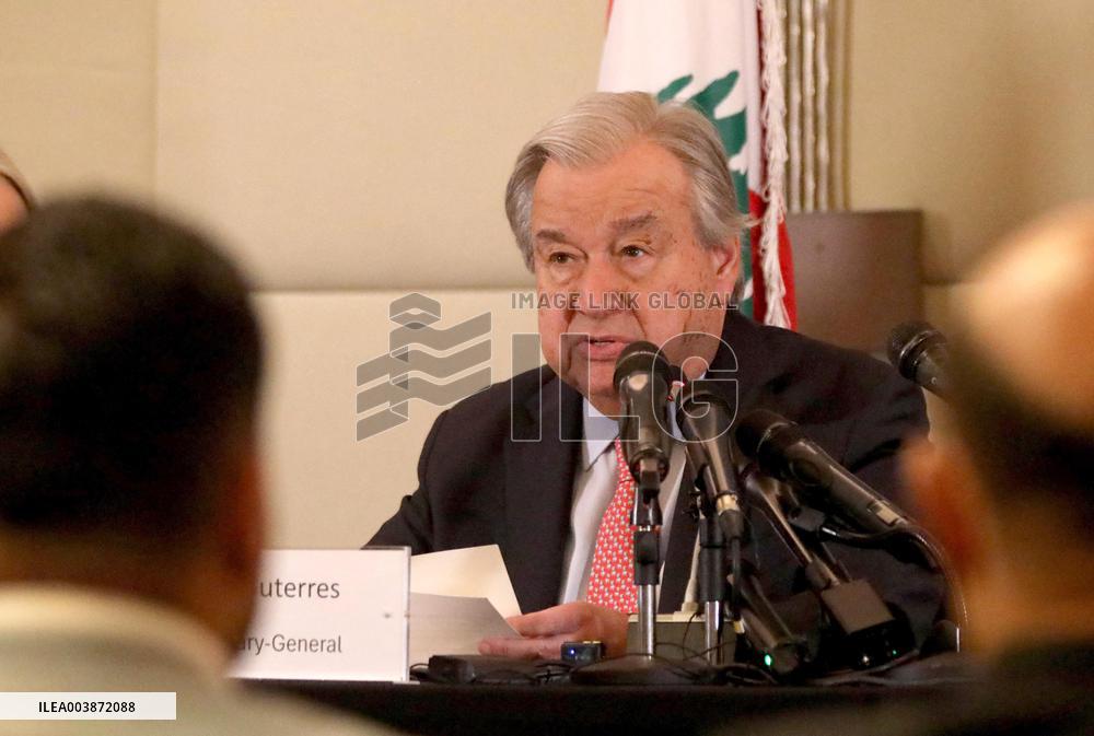 Antonio Guterres Press Conference - Beirut